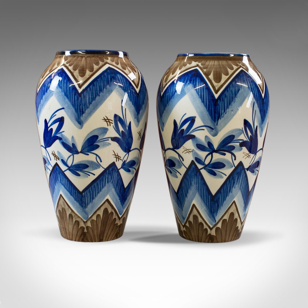 Antiques Atlas Pair Of Vintage Vases, English, Decorative,