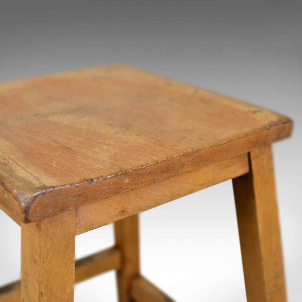 Antiques Atlas - Set Of Four Vintage, Low, Lab Stools, English,