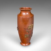Small Antique Display Urn, Japanese, Bronze, Vase