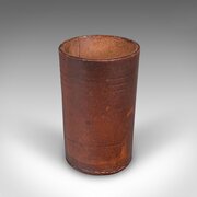 Small Antique Jacquet Dice Pot , French, Leather