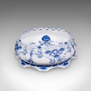 Small Antique Olive Dish, Danish Ceramic, Canapé