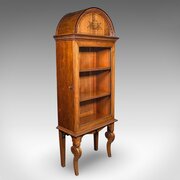 Tall Antique Display Cabinet, English, Bookcase