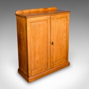Tall Antique Side Cabinet, English, Ash, Cupboard