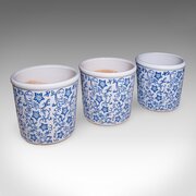 Trio Of Vintage Garden Tree Planters, Portuguese