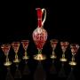 Vintage Aperitif Serving Set, Italian, Art Glass