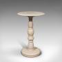 Vintage Baluster Side Table, English, Travertine 