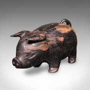 Vintage Carved Piglet Figure, English, Treen