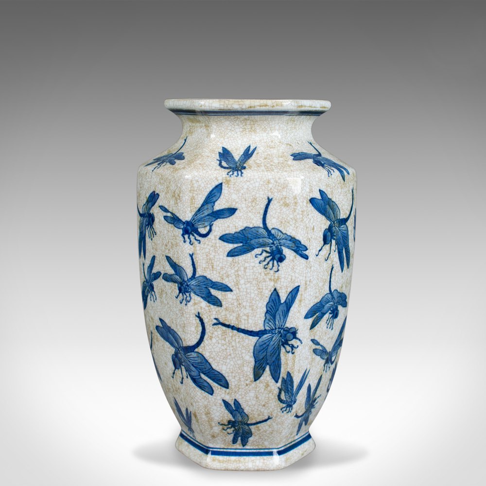 Antiques Atlas Vintage Chinese Baluster Vase, Oriental Hexagonal