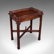 Vintage Chippendale Revival Tray Table, English