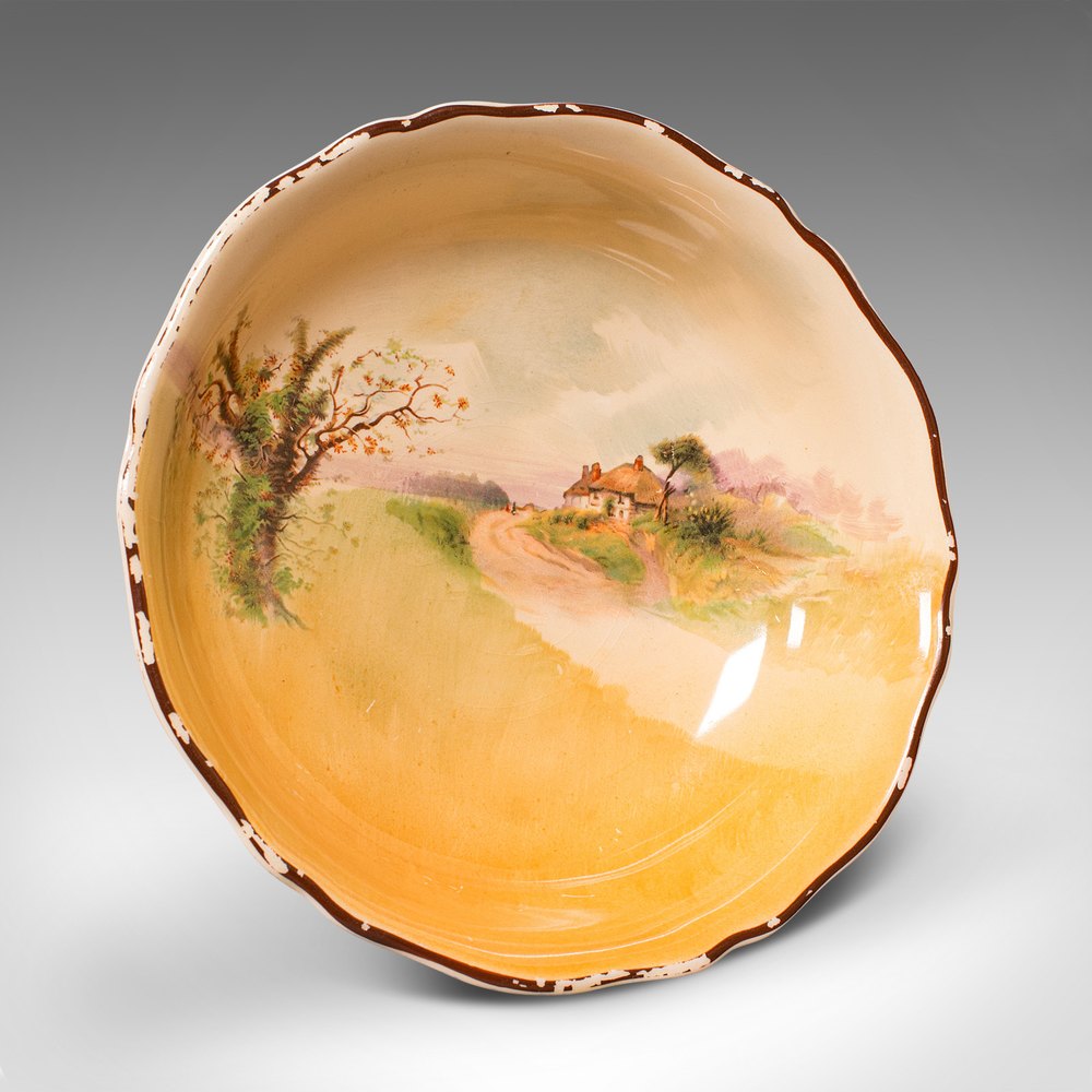 Antiques Atlas Vintage Decorative Footed Bowl, English, Ceramic