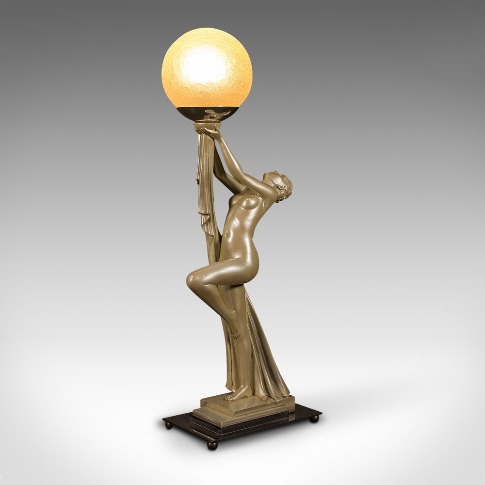 Antiques Atlas Vintage Figural Table Lamp, English, Desk Light