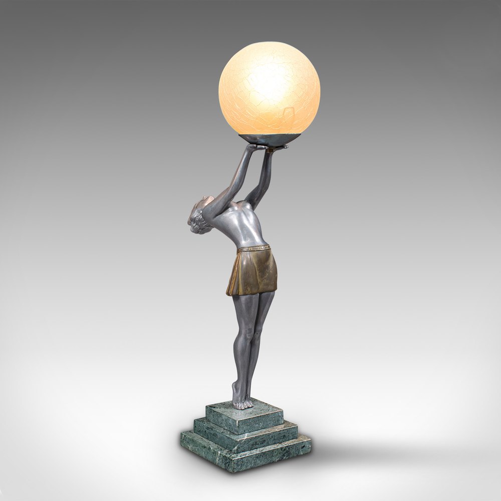 Antiques Atlas Vintage Figural Table Lamp, French, Spelter Light