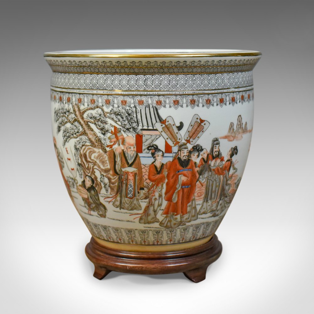 Vintage Fish Bowl On Stand, Plant Jardiniere, Antiques Atlas