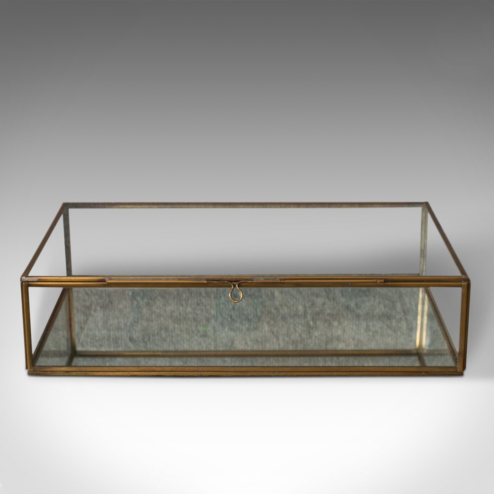 Antiques Atlas Vintage Glass Display Case, Brass, Circa 1980