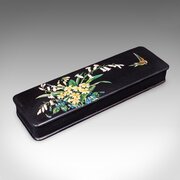 Vintage Japanned Pen Box, Japanese, Lacquer, Case