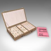 Vintage Mah Jong Game Case, Oriental, Gaming Box