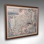 Vintage Middlesex County Map, English, Framed