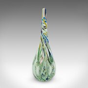 Vintage Murano Twist Vase, Italian Art Glass, Posy