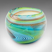 Vintage Murano Vase, Italian Art Glass, Fruit Dish