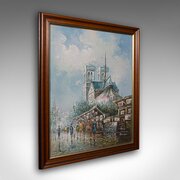 Vintage Paris Painting, French, Oil On Canvas