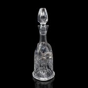 Vintage Port Decanter, English Glass, Silver Label