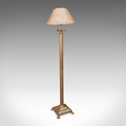 Vintage Standard Lamp, English, Brass, Room Light