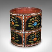 Vintage Storage Bin, English, Handpainted, Basket