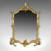 Vintage Wall Mirror, English, Rococo Revival 