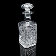 Vintage Whiskey Decanter English Cut Glass
