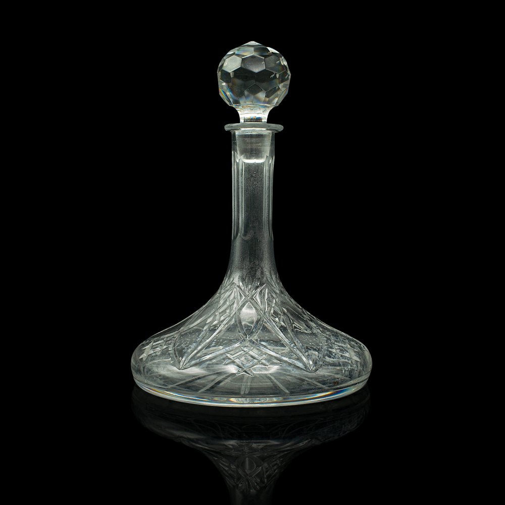 Antiques Atlas Vintage Wine Decanter, English, Cut Glass, C.1930