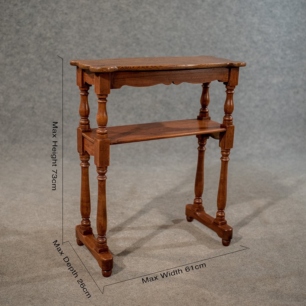 Antique Narrow Side Table Reading Stand Quality Oak Antiques Atlas