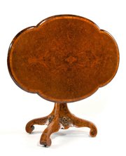 19th Century Burr Walnut Shaped Center Table