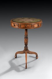 Early 20th Century Mahogany Revolving Drum Table