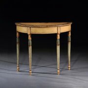 Georgian Painted DemiLune Pier Table