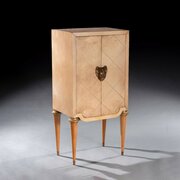 Maurice Jallot French Art Deco Parchment Cabinet