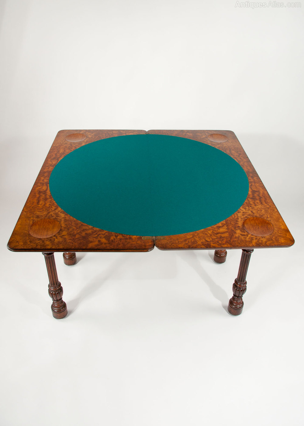 Oak Card Table Rare Antique Pollard Oak Card Table 19th C - Antiques Atlas