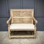 18th Century Carved Bleached Oak Bench
