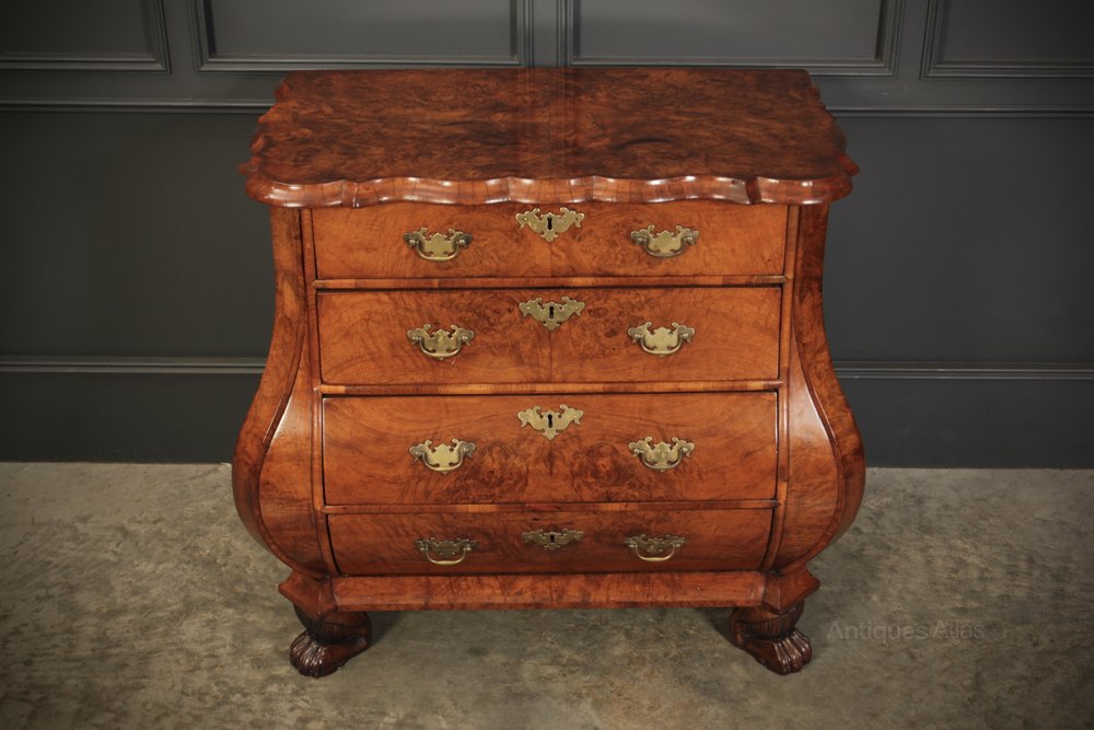 18th Century Dutch Walnut Bombe Chest Antiques Atlas