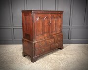 18th Century Dwarf Oak Housekeepers Cupboard