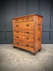 19th C Camphor Wood Military Campaign Secretaire