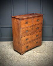 19th Century Teak Naval Military Campaign Chest