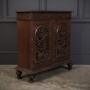 Anglo Indian Padauk Wood Carved Side Cabinet