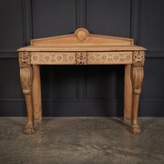 Antique Carved Bleached Oak Console Table