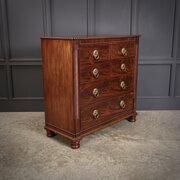 Antique Flame Mahogany Scottish Chest