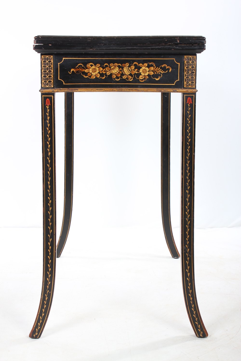 Black Lacquered Chinoiserie Card Table Antiques Atlas Black Lacquered Chinoiserie Card Table Antique Tables Painted Anned Alt5 Alt6