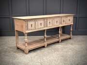 Bleached Carved Oak Potboard Dresser