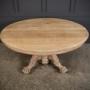 Bleached Oval Oak Centre Hall Table