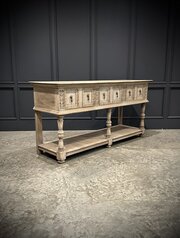 Carved Bleached Oak Potboard Dresser