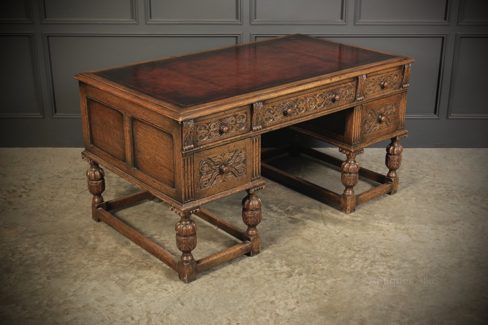 Carved Oak Desk Antiques Atlas