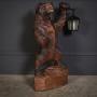 Carved Wood Black Forest Bear Lamp
